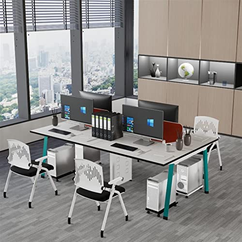 WAOCEO CPU Stand with Rolling Caster Wheels - Heavy Duty Metal PC Tower Floor Stand (White, 440*220mm)