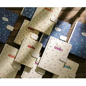 XSERNR Retro Floral Handbook Cute Girl Notebook Literature and Art Simple Style Handbook Diary Notebook Notepad Stationery (Color : Style E) wangdi (Color : Style D)
