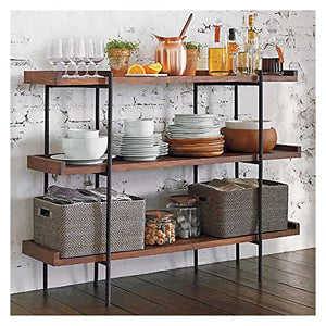 HARAY Industrial Style Iron Bookshelf 100cm - Long, Living Room Storage Display Rack