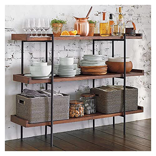 HARAY Industrial Style Iron Bookshelf - Multi-Layer Living Room Storage Rack (Long, 160cm)