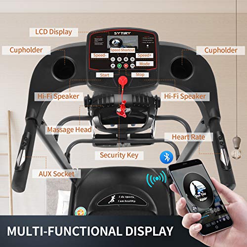 sytiry Multifunctional Treadmill, Folding Treadmill, 3.25HP, can be Used for Leg Training, Waist Weight Loss, Neck Massage, Running,