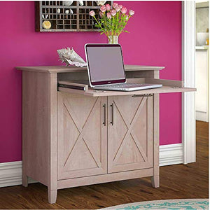 Computer Armoire Secretary Desk with Storage Cabinet Laptop Keyboard Tray Standing Accent Chest Workstation Save Space Home Office Furniture & eBook by BADA Shop