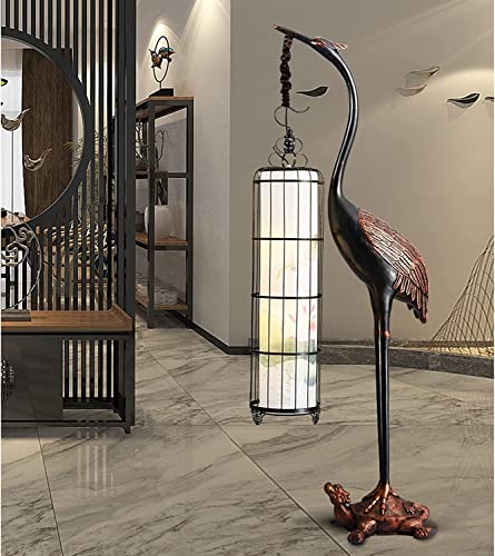 VejiA Chinese Style Crane Floor Lamp Zen Ornaments