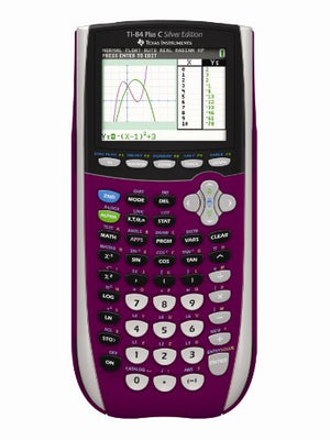 Texas Instruments TI-84 Plus C Silver Edition Graphing Calculator, Raspberry