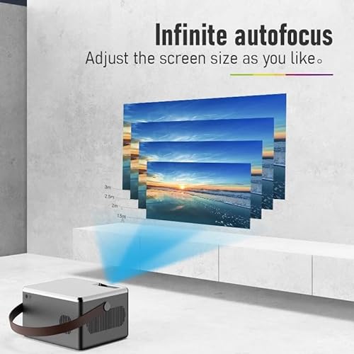 None SMTYY LED Portable Projector 1080P Support Smart Home Theater