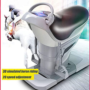 LMEILI Electric Horse Riding Machine 20-Speed Vibration Speed Adjustment LED Exercise Fitness Equipment for Upper and Lower Limb Weight Loss & Blood Circulation