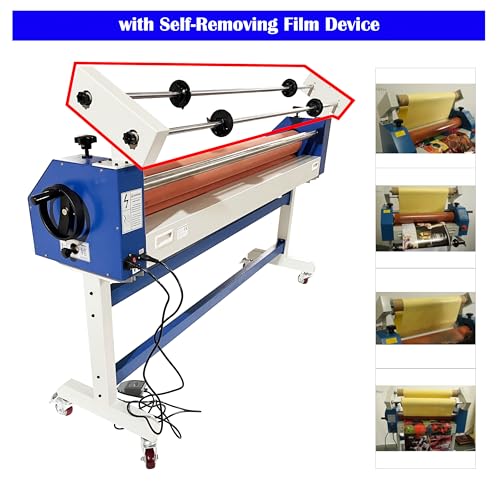 EQCOTWEA 63in Automatic/Manual Cold Laminator 110V Semi Auto Roll Laminating Machine