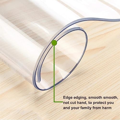 PHONME Clear PVC Office Chair Mat for Hardwood Floors, Anti-Slip Desk Floor Protector (140 * 200cm)
