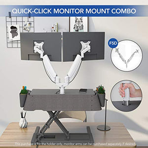 FlexiSpot Sit Stand Smart Workstation M6MG 30 inch Standing Desk Riser Height Adjustable Stand up Desk Home Office Desk Stand for Live Stream/Makeup/Photography/Video (Workstation Only)