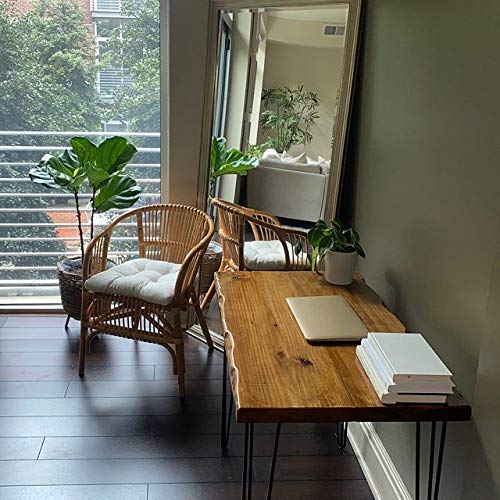 UMBUZÖ Solid Reclaimed Wood Desk. Modern Wooden Desk, Real Wood Table for Computer & Home Office