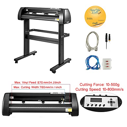 INTSUPERMAI 34" Vinyl Cutter Machine with Stand and Digital Control