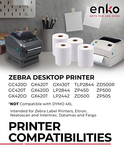 enKo (48 Rolls, 36,000 Labels) 4 x 2" Direct Thermal Address Mailing Shipping Barcode FBA Stickers FN SKU Labels for Zebra,Eltron (Perforated)
