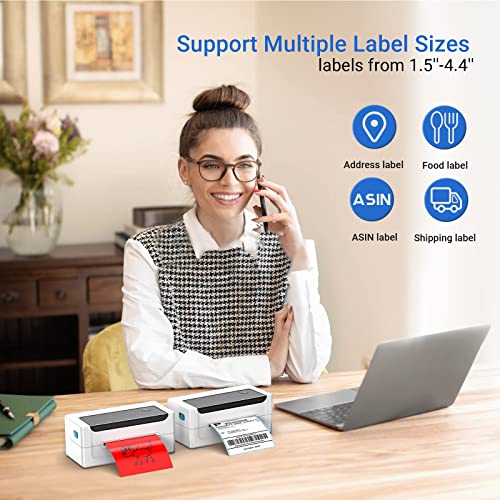 Shipping Label Printer - 4x6 Label Printer for Small Business, Thermal Label Printer 1-Click Setup on Windows & Mac, Thermal Label Maker Compatible with Amazon, USPS, Ebay, Shopify, etc