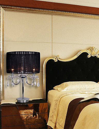 SSBY MAISHANG Comtemporary Crystal 3 - Light Table Light with Farbric Shade Candle Featured , 110-120v