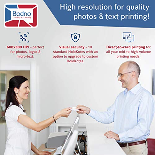 Magicard 600 Dual Sided ID Card Printer & Complete Supplies Package with Bodno ID Software - Silver Edition