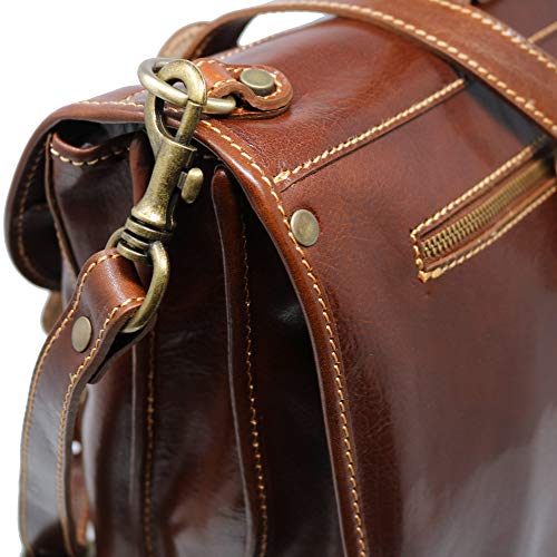 Cenzo 4050 Italian Leather Briefcase Attache