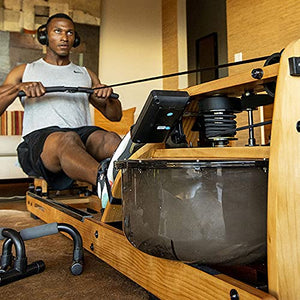 gorowingo Water Rower Rowing Machine, Wooden Row Machine with LCD Monitor & Phone Holder for Home Use Indoor Full Body Exercise