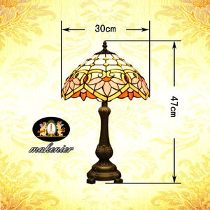 Tiffany Europaische retro style hand-painted stained glass table lamp