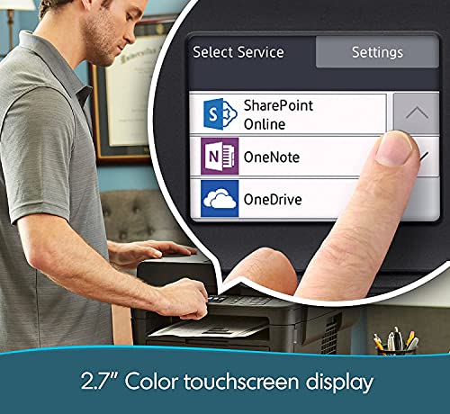 Brother Premium MFC-L27DW Series Compact Monochrome All-in-One Laser Printer I Print Copy Scan Fax I Wireless I Mobile Printing I Auto 2-Sided Printing I ADF I 2.7" Touchscreen I 36 ppm +Printer Cable