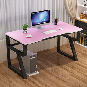 AAGYJ Ergonomic Gaming Desk with Large Surface, R-Shaped Stable Leg and Computer Table Workstation Office Desk Student Desk Gaming Table,H,1406075cm