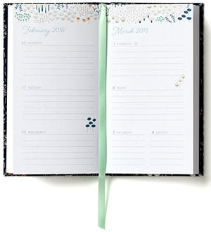 High Note 2018 Silver Floral 18-Month Weekly Pocket Planner: Beautiful, Durable, Soft-cover, Foil Embellished, Checkbook Sized Planner Featuring ... Designer Art By Elizabeth Olwen (CHK0300)
