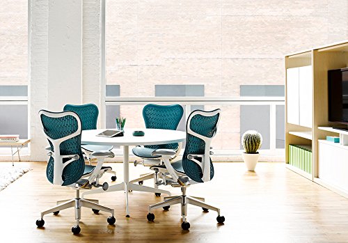 Herman Miller Mirra 2 Ergonomic Office Chair with Tilt Limiter and Fixed TriFlex Back Support | Adjustable Seat Depth, Lumbar Support, Arms, Hard Floor Casters | Slate Grey/Alpine
