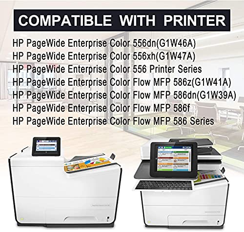 5 Pack 981A (2BK+1C+1Y+1M) Remanufactured Ink Cartridge Replacement for HP PageWide Enterprise Color 556dn,556 Printer Series,Flow MFP 586dn,Flow MFP 586f,Flow MFP 586 Series Printers.