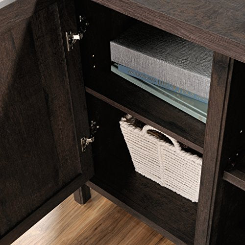 Sauder 422984 Costa Credenza, L: 65.12" x W: 21.89" x H: 30.00", Coffee Oak Finish