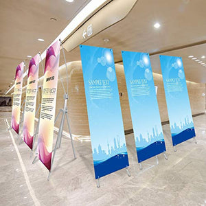 TheDisplayDeal Adjustable Aluminum Banner Stand Fits Any Banner Sizes 24" to 32“W, 63" to 78" H (20 pcs Pack)