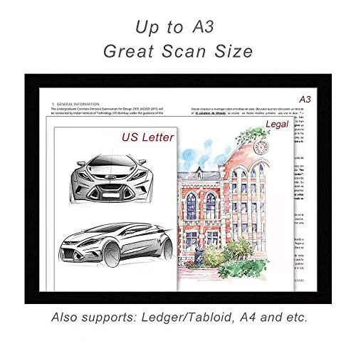 eloam Portable Document Scanner, 5-inch Screen, Support Offline Scan, Auto Flatten, Split & Deskew, Convert Images to Word/Excel/PDF, PC only, 1860TP