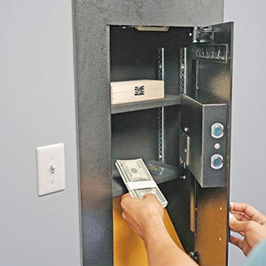 Boomstick Gun Accessories BOOM-10095 Boomstick in-Wall Mounted Safe w/Biometric Fingerprint Scanner - Gun & Firearm Safety Storage