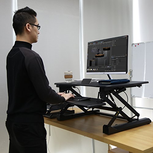 TOUCHXEL Stand Up Desk Converter 12 Level Height Adjustable Riser Workstation