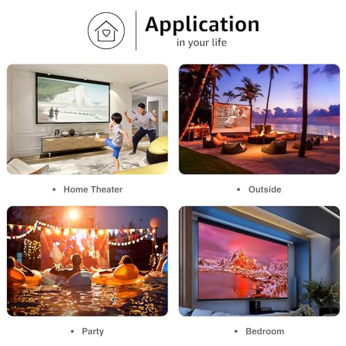 Lanhui Mini Projector 1080P Home Video Birthday Gift