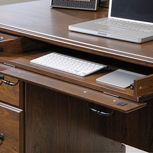 Sauder 418646 Orchard Hills Executive Desk, L: 64.33" x W: 29.53" x H: 30.28", Milled Cherry finish
