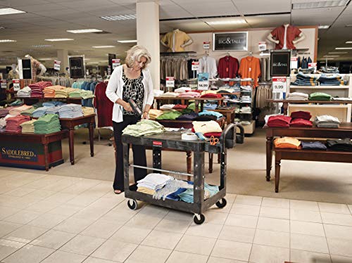 Rubbermaid Commercial Products 2-Shelf Utility Cart, Medium, 500 lbs. Capacity