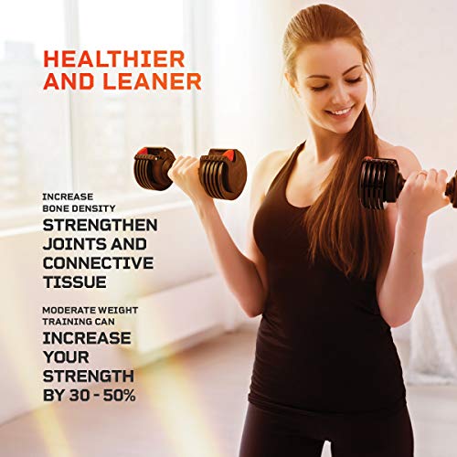 Lifepro PowerUp Adjustable Weights Dumbbells Set - Home Workout Equipment for Weight Lifting, Strength Training, Muscle Building, Core Fitness - Light 2.5 lb-15 lb Adjustable Dumbbells Set of 2