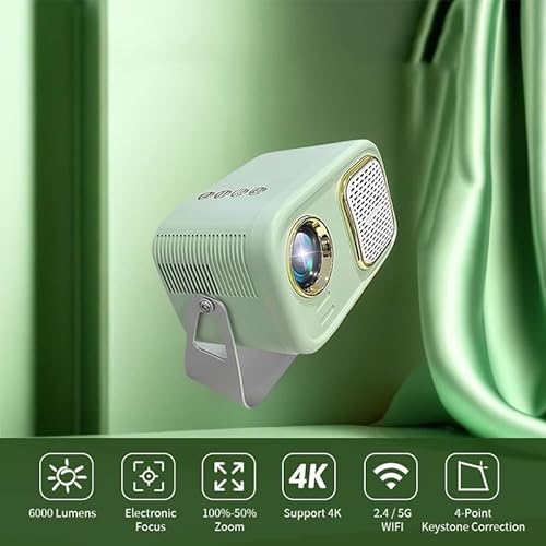 Retro Mini 1080P Projetor 6000 Lumens Portable Beamer Smart TV 5G Home LED LCD Projector