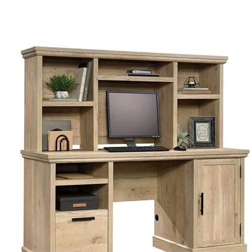 Pemberly Row Contemporary Computer Hutch in Prime Oak