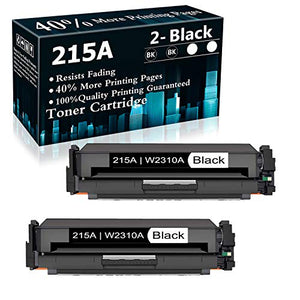 Top Ink 2 Black Cartridge 215A,W2310A Compatible Toner Cartridge Replacement for HP Color Laserjet Pro MFP M183 M183fw(7KW56A) M182 M182n(7KW54A) M155 M155-M156 Series Printer Ink Cartridge