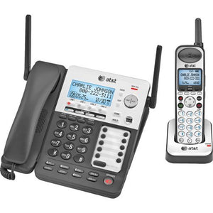 SynJ? SB67138 4-Line DECT 6.0 Corded/Cordless Small Business System