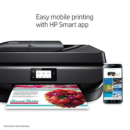 HP OfficeJet 5258 Wireless All-in-One Touch Screen Bluetooth Wireless Black Printer
