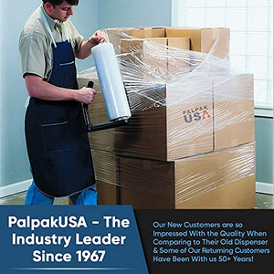 New! PalPak300 BACKSAVER - Best Selling Stretch Film Dispenser with Extended Handle, Industrial Strength for Packing Wrap, 6 Pack" Rolls with Tension Knob Adjustment Furniture, Boxes & Pallets