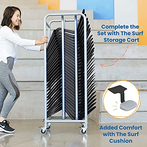 ECR4Kids The Surf Portable Lap Desk, Kids Floor Desk, Flexible Seating for Schools, Classrooms and Homeschool, One-Piece Writing Table, Alternative Seating, 10-Pack - Black