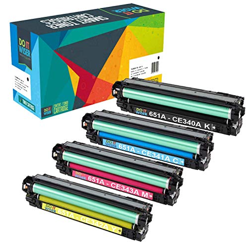 Do it Wiser Compatible for HP 651A CE341A CE342A CE343A CE340A Toner for HP Laserjet Enterprise 700 MFP M775 M775dn - 4 Pack