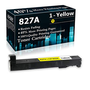 1 Yellow Cartridge Remanufactured Toner Cartridge 827A CF302A Compatible for HP Laserjet Enterprise Flow MFP M880 M880z+NFC(D7P71A) M880z(A2W75A) M880z+ Printer Ink Cartridge