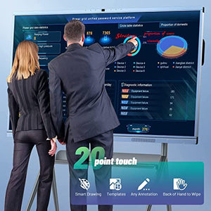 JYXOIHUB Smart Board, 65 Inch 4K UHD Interactive Whiteboard with Dual System and 20MP Camera