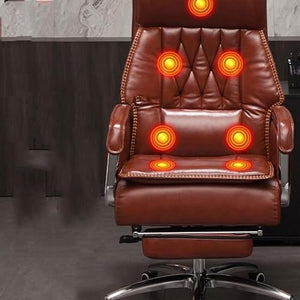 None Massage Office Chair with Reclining Feature and Plush Foam Padding