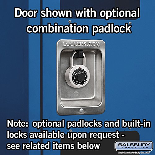 Salsbury Industries S-62362BL-U Double Tier 36-Inch Wide 6-Feet High 12-Inch Deep Unassembled See Through Metal Locker, Blue