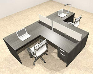 Two Person Modern Divider Office Workstation Desk Set, OT-SUL-SP78