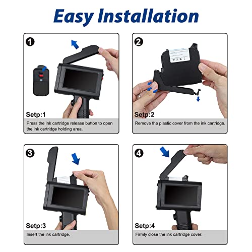BENTSAI B30 1 Inch Handheld Printer Labeler with 4.3 Inch HD LED Touch Screen Bottle Wood Printer use for QR-Code Barcode Production Date DIY Logo Print on Card Bag Box Labeler